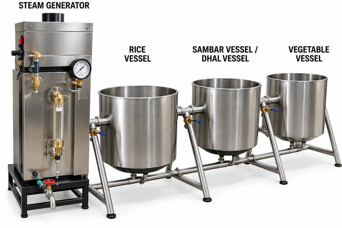 SS Commercial Kitchen Equipment - SS fabrication by SREW Projects, Hyderabad